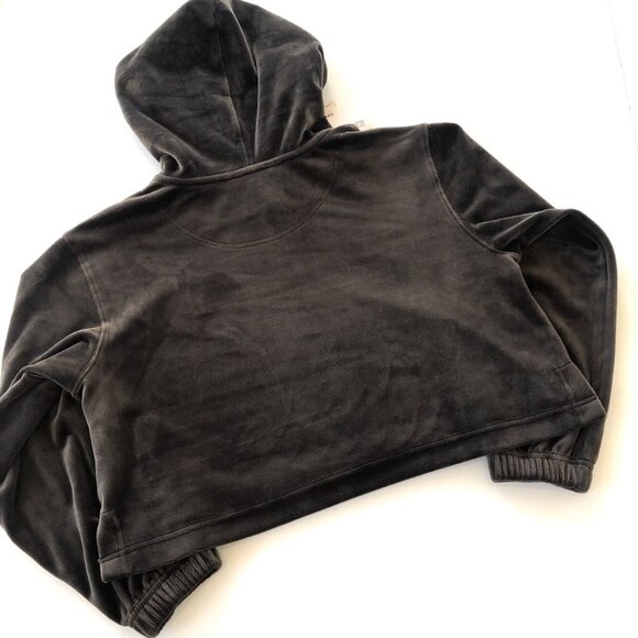 🆕NWT Designers Remix Mud Velour Cropped Hoodie - Picture 3 of 5
